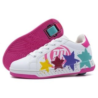 BREEZY ROLLERS 2180373 Tekerlekli Spor Ayakkabı Splash beyaz/pembe