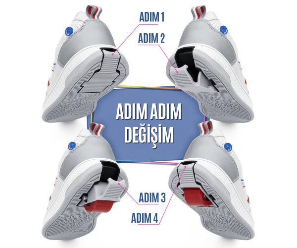 BREEZY ROLLERS 2180370 Tekerlekli Spor Ayakkabı Splash beyaz/siyah