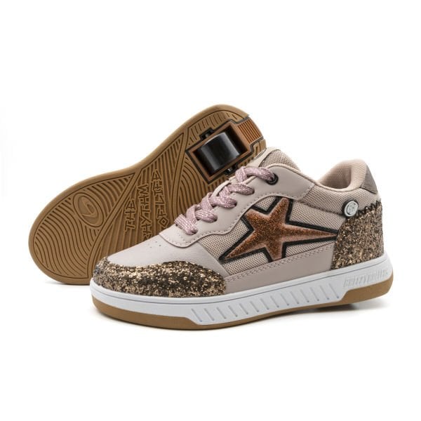 BREEZY ROLLERS 2231410 Tekerlekli Spor Ayakkabı Star bej/bronz
