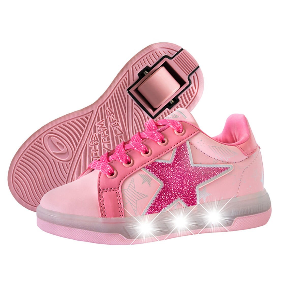 BREEZY ROLLERS 2195680 Tekerlekli Spor Ayakkabı Blast LED Işıklı gül/pembe