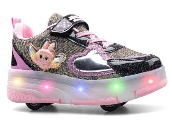 Carby tekerlekli ayakkabı siyah/altın/pembe