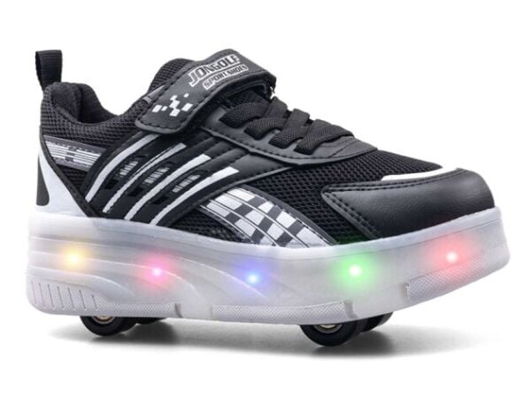 Carby tekerlekli ayakkabı siyah/beyaz/b.buz