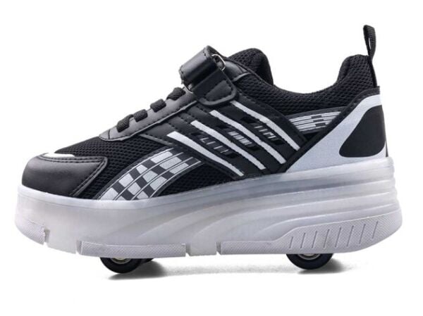 Carby tekerlekli ayakkabı siyah/beyaz/b.buz